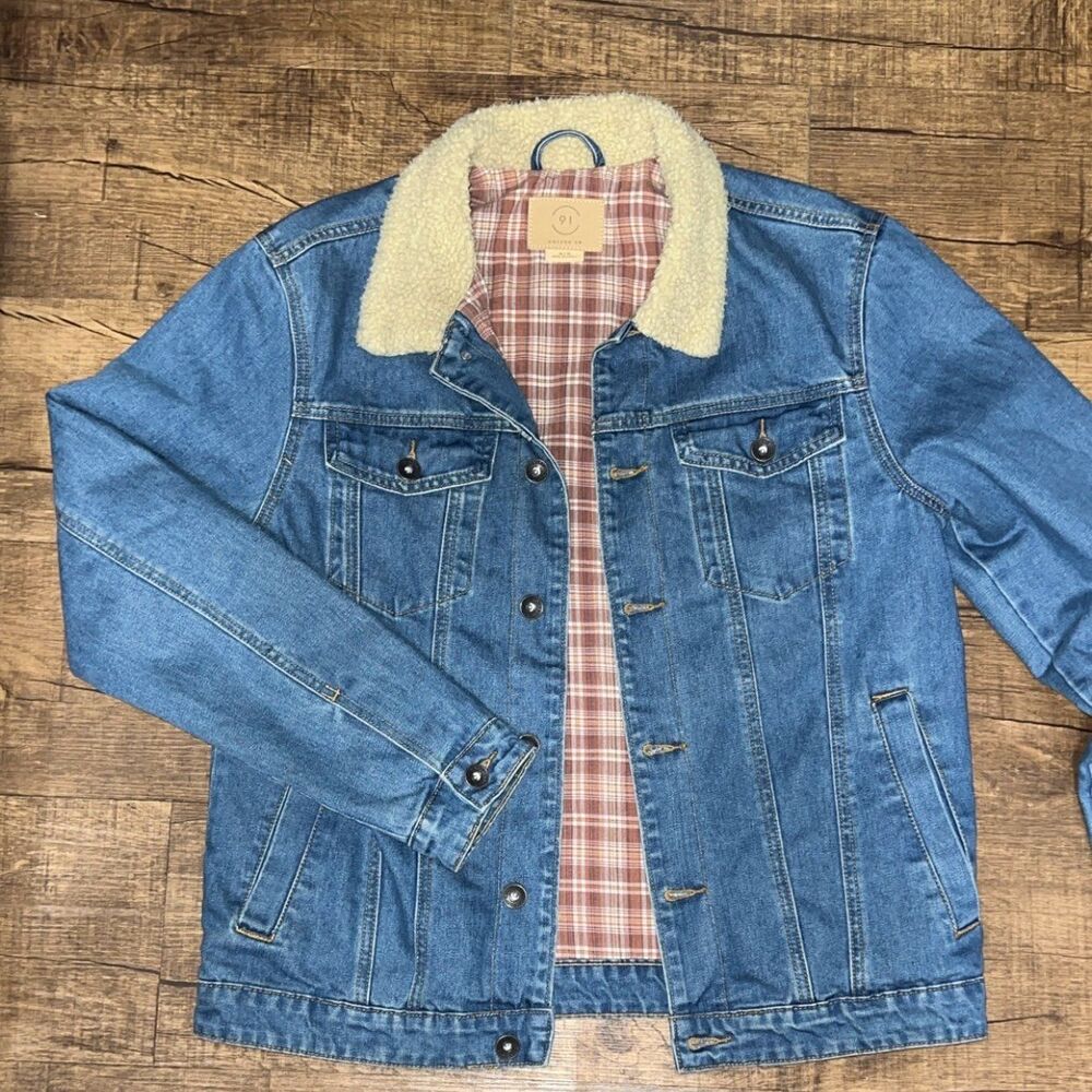 Denim jean borg Sherpa jacket